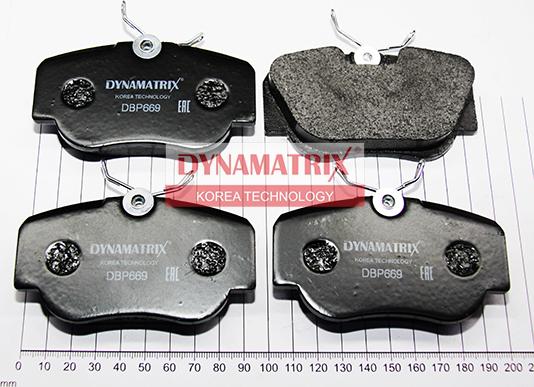 Dynamatrix DBP669 - Kit de plaquettes de frein, frein à disque cwaw.fr