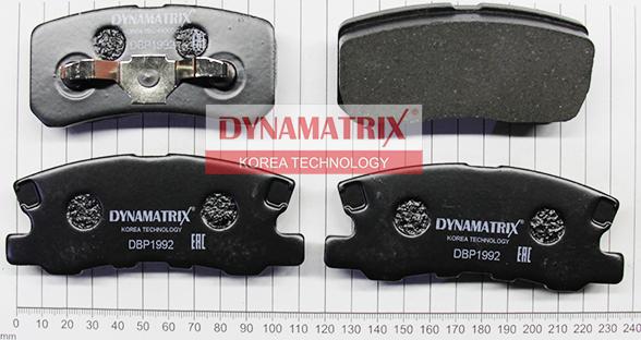 Dynamatrix DBP1992 - Kit de plaquettes de frein, frein à disque cwaw.fr