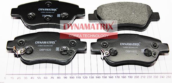 Dynamatrix DBP1920 - Kit de plaquettes de frein, frein à disque cwaw.fr