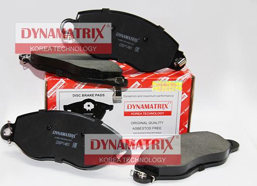 Dynamatrix DBP1461 - Kit de plaquettes de frein, frein à disque cwaw.fr