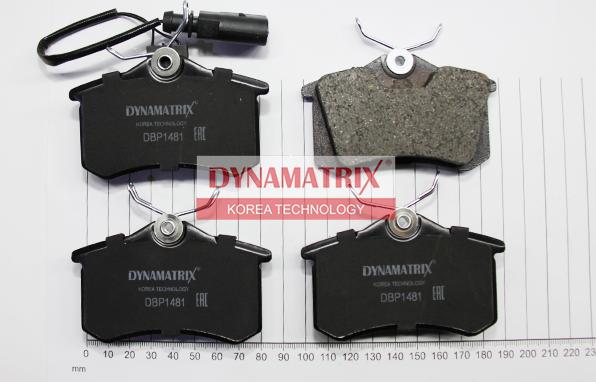 Dynamatrix DBP1481 - Kit de plaquettes de frein, frein à disque cwaw.fr