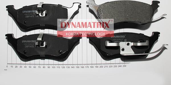 Dynamatrix DBP1475 - Kit de plaquettes de frein, frein à disque cwaw.fr