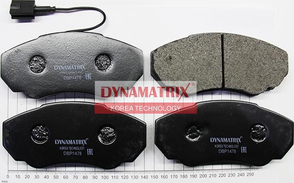 Dynamatrix DBP1478 - Kit de plaquettes de frein, frein à disque cwaw.fr