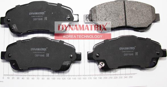 Dynamatrix DBP1648 - Kit de plaquettes de frein, frein à disque cwaw.fr