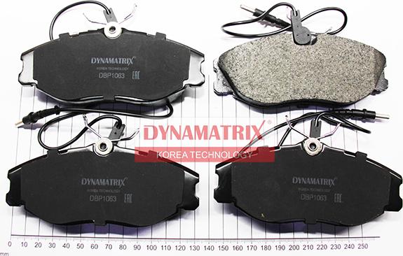 Dynamatrix DBP1063 - Kit de plaquettes de frein, frein à disque cwaw.fr