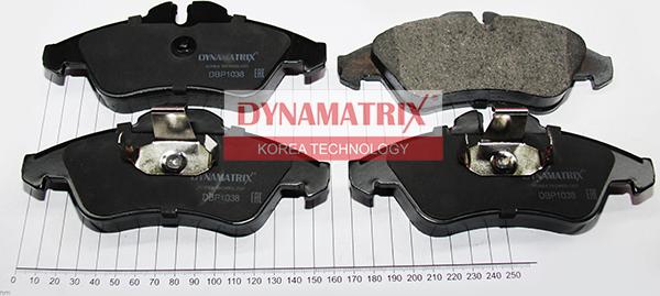 Dynamatrix DBP1038 - Kit de plaquettes de frein, frein à disque cwaw.fr