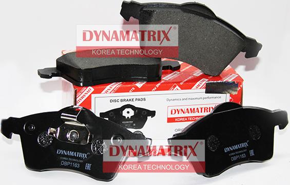 Dynamatrix DBP1163 - Kit de plaquettes de frein, frein à disque cwaw.fr