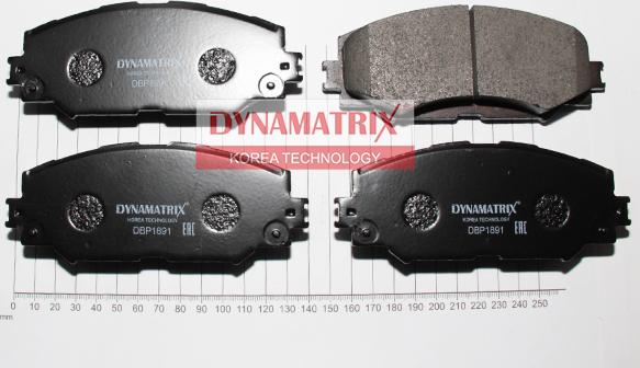 Dynamatrix DBP1891 - Kit de plaquettes de frein, frein à disque cwaw.fr