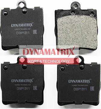 Dynamatrix DBP1311 - Kit de plaquettes de frein, frein à disque cwaw.fr