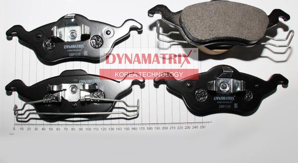 Dynamatrix DBP1318 - Kit de plaquettes de frein, frein à disque cwaw.fr