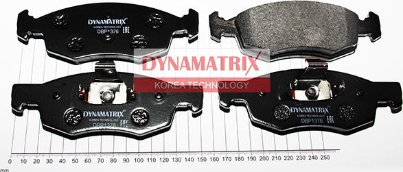 Dynamatrix DBP1376 - Kit de plaquettes de frein, frein à disque cwaw.fr