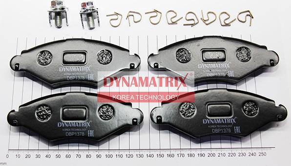 Dynamatrix DBP1378 - Kit de plaquettes de frein, frein à disque cwaw.fr