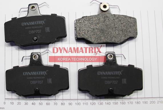 Dynamatrix DBP707 - Kit de plaquettes de frein, frein à disque cwaw.fr