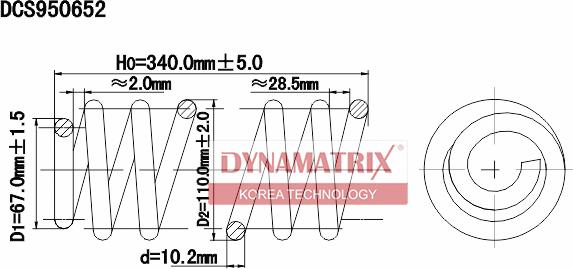 Dynamatrix DCS950652 - Ressort de suspension cwaw.fr