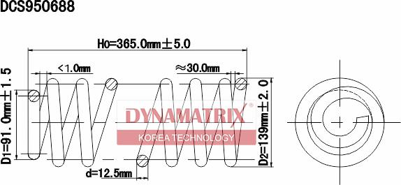 Dynamatrix DCS950688 - Ressort de suspension cwaw.fr