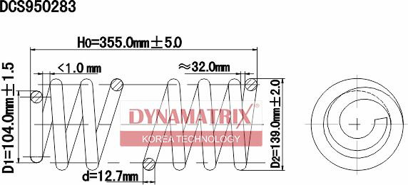 Dynamatrix DCS950283 - Ressort de suspension cwaw.fr