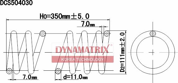 Dynamatrix DCS504030 - Ressort de suspension cwaw.fr