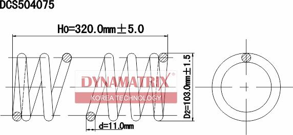 Dynamatrix DCS504075 - Ressort de suspension cwaw.fr