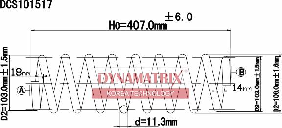 Dynamatrix DCS101517 - Ressort de suspension cwaw.fr