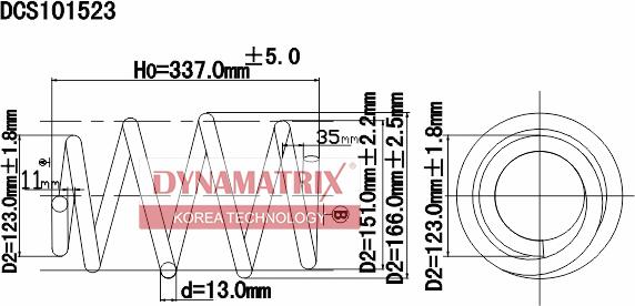 Dynamatrix DCS101523 - Ressort de suspension cwaw.fr