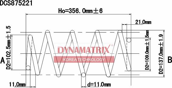 Dynamatrix DCS875221 - Ressort de suspension cwaw.fr