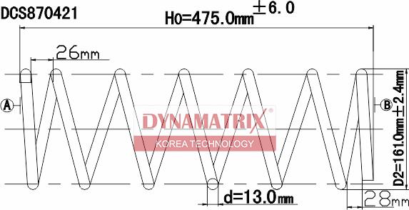 Dynamatrix DCS870421 - Ressort de suspension cwaw.fr