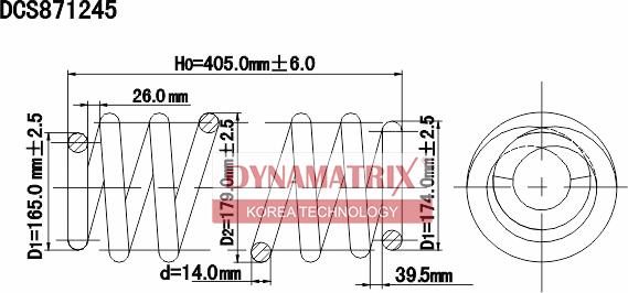 Dynamatrix DCS871245 - Ressort de suspension cwaw.fr