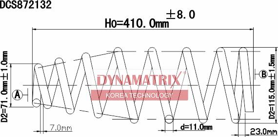 Dynamatrix DCS872132 - Ressort de suspension cwaw.fr