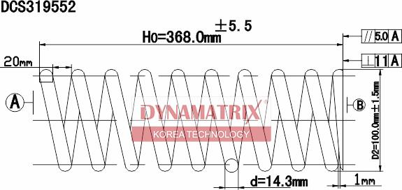 Dynamatrix DCS319552 - Ressort de suspension cwaw.fr