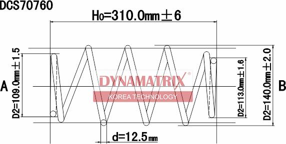 Dynamatrix DCS70760 - Ressort de suspension cwaw.fr