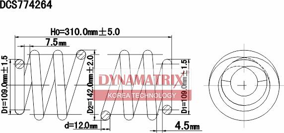 Dynamatrix DCS774264 - Ressort de suspension cwaw.fr