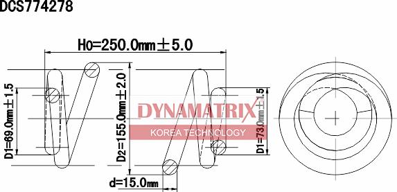 Dynamatrix DCS774278 - Ressort de suspension cwaw.fr