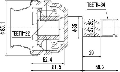 Dynamatrix DCV699025 - Jeu de joints, arbre de transmission cwaw.fr