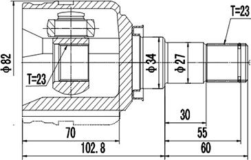 Dynamatrix DCV659023 - Jeu de joints, arbre de transmission cwaw.fr