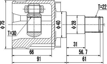 Dynamatrix DCV654003 - Jeu de joints, arbre de transmission cwaw.fr