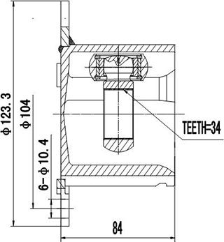 Dynamatrix DCV661044 - Jeu de joints, arbre de transmission cwaw.fr