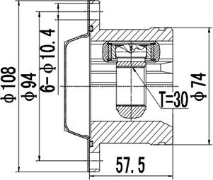 Dynamatrix DCV661006 - Jeu de joints, arbre de transmission cwaw.fr