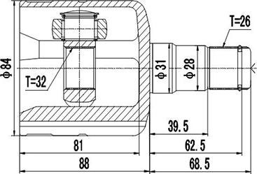 Dynamatrix DCV661011 - Jeu de joints, arbre de transmission cwaw.fr