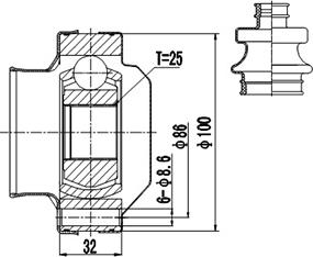 Dynamatrix DCV602005 - Jeu de joints, arbre de transmission cwaw.fr