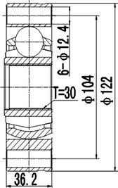 Dynamatrix DCV635001 - Jeu de joints, arbre de transmission cwaw.fr