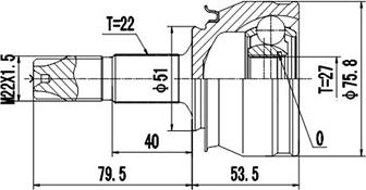 Dynamatrix DCV899018 - Jeu de joints, arbre de transmission cwaw.fr