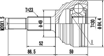 Dynamatrix DCV899085 - Jeu de joints, arbre de transmission cwaw.fr