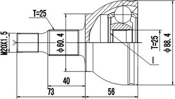 Dynamatrix DCV899037 - Jeu de joints, arbre de transmission cwaw.fr