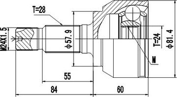 Dynamatrix DCV899151 - Jeu de joints, arbre de transmission cwaw.fr