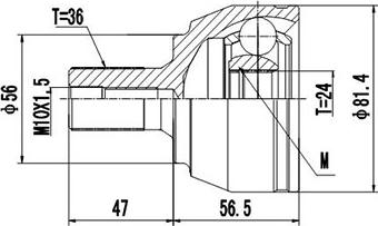 Dynamatrix DCV899129 - Jeu de joints, arbre de transmission cwaw.fr