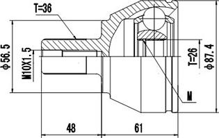 Dynamatrix DCV899288 - Jeu de joints, arbre de transmission cwaw.fr