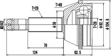 Dynamatrix DCV899270 - Jeu de joints, arbre de transmission cwaw.fr