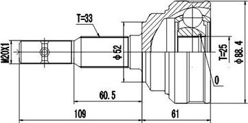 Dynamatrix DCV844049 - Jeu de joints, arbre de transmission cwaw.fr