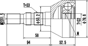 Dynamatrix DCV844003 - Jeu de joints, arbre de transmission cwaw.fr