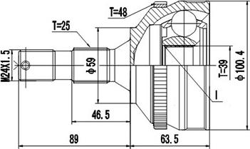 Dynamatrix DCV845052 - Jeu de joints, arbre de transmission cwaw.fr